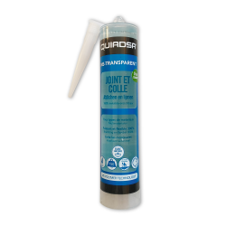 Représente un tube de joint et colle transparent effet cristal