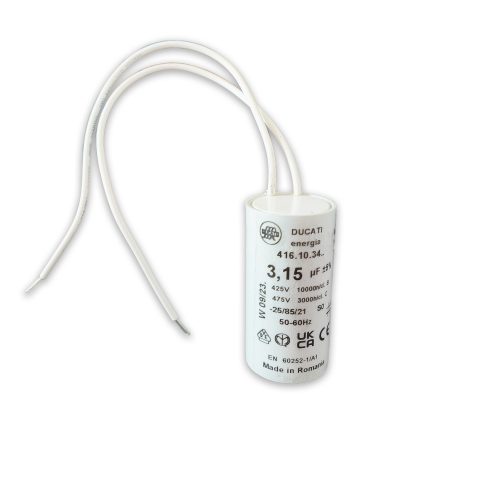 Photo produit d'un condensateur filaire 3,15 microfarad