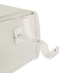 Photo produit d'un support blanc pour tringle à rideaux spécial coffre à rainure