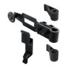 Photo des accessoires d'espagnolette en noir
