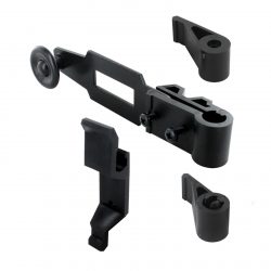 Photo des accessoires d'espagnolette en noir