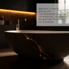 Photo d'une vasque de salle de bain fissurée