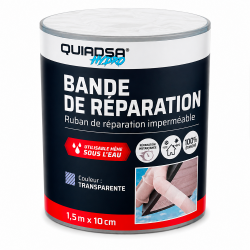 Ruban de Réparation Étanche Transparent - 10 cm x 1,5 m - Spécial réparation et bouchage de fuites