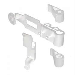 Accessoires d'espagnolettes STANDARD pour volet battant, avec embouts courts - support sans sécurité et colliers