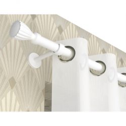 Embout Empire Blanc Graine D28 pour tringle à rideaux