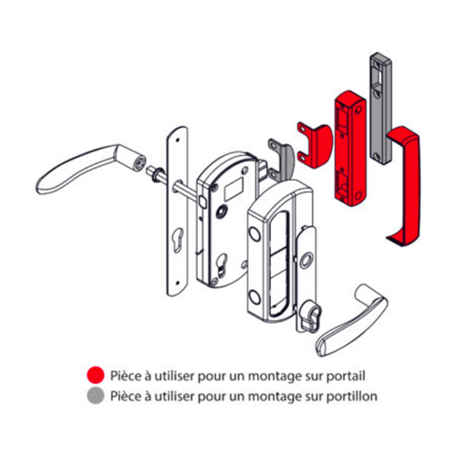 Kit Serrure MODULOX pour portail battant - à pêne rentrant en applique – Image 3