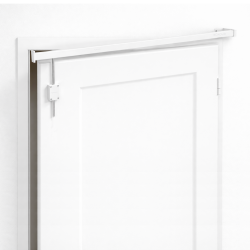 Tringle pour porte 120 cm recoupable pour installation de rideaux isolants thermiques