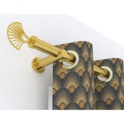 Embout Palme Laiton Doré D28 pour tringle à rideaux