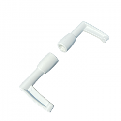 Lot de 2 embouts longs Haut et Bas pour tringle d'espagnolette