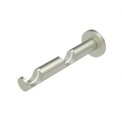 Lot de 2 supports doubles muraux à visser pour tringle à rideaux d28