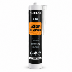 Adhésif de montage, colle Néoprène pour bois, béton, briques, plinthes, plastiques, 300 ml - Colle Néoprène - Prise très rapide