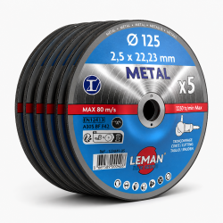 Lot de 5 disques à tronçonner METAL