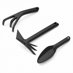 Kit de 3 Outils de Jardinage en Composite avec Fibre de Verre - Transplantoir, Cultivateur et Serfouette - Outils de Jardin Légers - Résistants et Ergonomiques pour Plantation, Désherbage et Entretien du Jardin