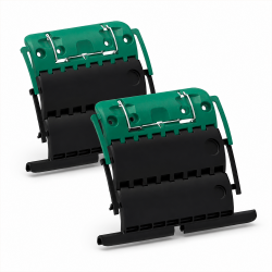 Lot de 2 Attaches Verrou H875E pour Volet Roulant - Verrou Rigide 2 Maillons - Compatible Tubes ZF et Octogonaux - Lames PVC 8 mm - Anti-Soulèvement