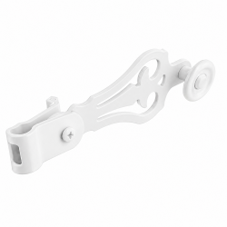 Poignée d'Espagnolette Blanche pour Volet Battant - Aluminium et Composite - Style Traditionnel - Résistante aux UV et aux Intempéries