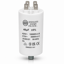 Condensateur Permanent à Cosses - Double Faston pour Moteur Monophasé – 425 à 475 V AC