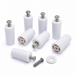 Lot de 8 Butées de Volet Roulant 40 mm Blanches avec Vis et Rondelles - Arrêts de Lame - Butoirs pour Volet Roulant - Fabrication Haute Résistance