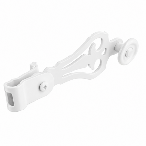 Poignée d'Espagnolette Blanche pour Volet Battant - Aluminium et Composite - Style Traditionnel - Résistante aux UV et aux Intempéries