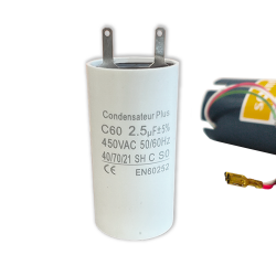 Condensateur + 2,5 uF