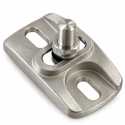 Crapaudine Réglable pour Portail Battant - Pivot Ø12 mm - Réglage 3 Axes X, Y et Z - Corps et Pivot en Inox 304 - Crapaudine Monobloc