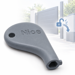 Clé de Déverrouillage Triangulaire NICE PPD1244A.4540 - Clé de Déblocage Manuel pour Portail Motorisé - Compatible PopKit, RoadKit, RobusKit, WingoKit, WalkyKit, HoppKit, Slight et X-Metro