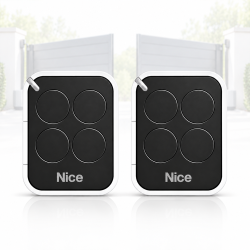 NICE ON4E Lot de 2 Télécommandes Portail Automatique 4 Boutons - 433,92 MHz Rolling Code - Compatible NICE FLOR-S, ON4 et Récepteurs FLOR - Pile Incluse