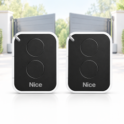 NICE ON2E Lot de 2 Télécommandes Portail Automatique 2 Boutons - Emetteur 433,92 MHz Rolling Code - Compatible NICE ONE, FLO2RS, FLO2RE, INTI et Récepteurs FLOR