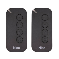 NICE MyGO4 - Lot de 2 Télécommandes Officielles 4 Canaux pour Portail et Garage - Remplace Flor-S, One et Flore - 433,92 MHz - O-Code 72 Bits Rolling Code - Portée jusqu'à 100 m