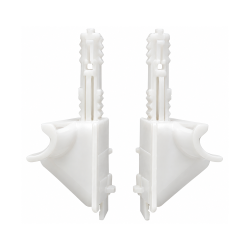 Lot de 2 Tulipes de Guidage pour Volet Roulant - Embouts de Coulisse Gauche et Droite - Guides d'Entrée de Tablier - Pièces Détachées pour Réparation Volet Roulant - Plastique Blanc