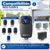 Compatibilités de la télécommande NICE FLO2R-S