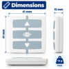 Dimensions de l’émetteur NICE WM001G 41 x 41 mm